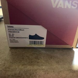VANS!! Doheny black shoes